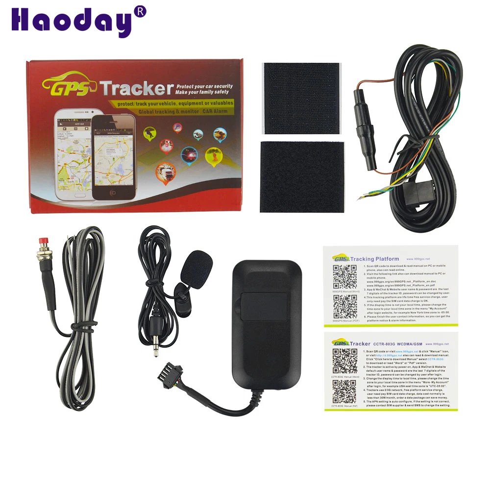 

3G GPS Car Tracker CCTR-803G with box for Motor/Engineer vehicle/Car/Bus/Taxi with External MIC 200mAh Battery Vehicle Locator