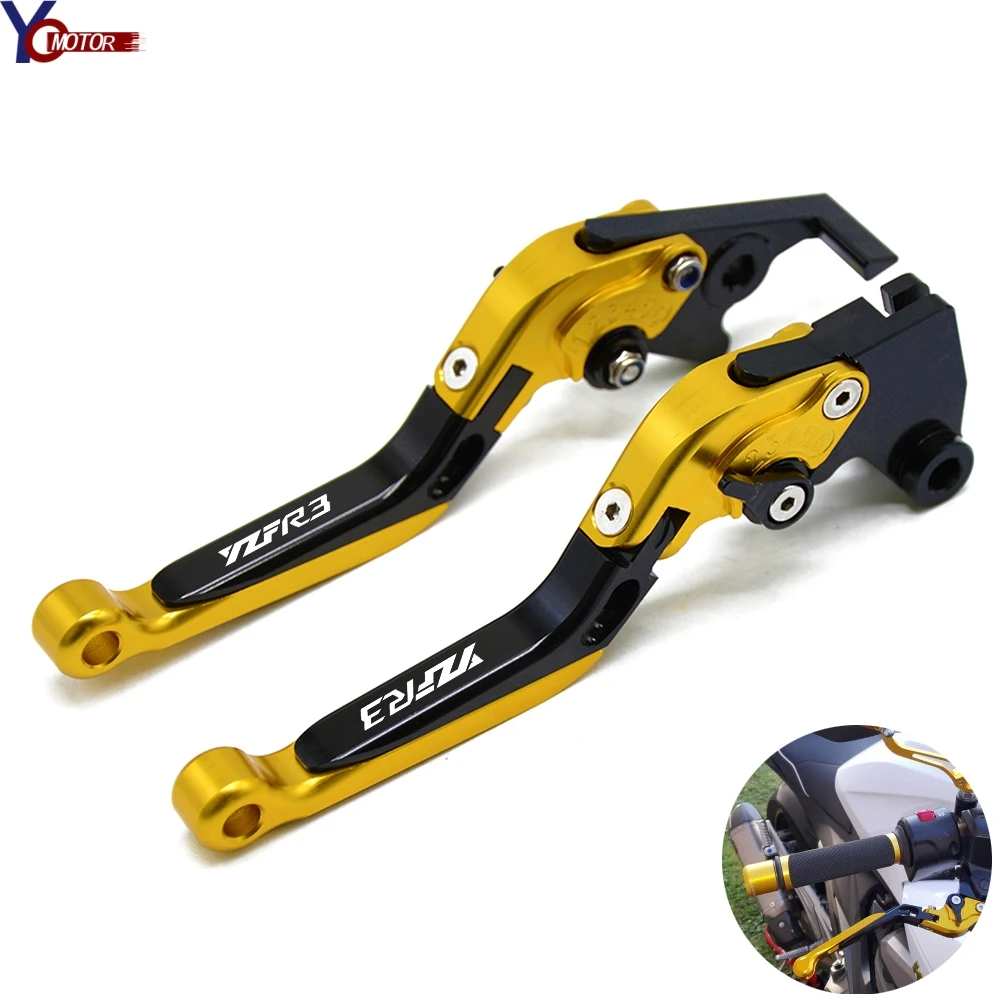

For YAMAHA YZF R3 YZF-R3 YZFR3 2015 2016 2017 Motorcycle Accessories CNC Aluminum Folding Extendable Brake Clutch Levers YZFR3