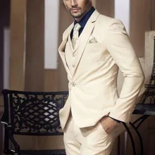 Новые свадебные костюмы для мужчин 3 шт.(куртка+ брюки+ жилет+ галстук) на заказ Жених выпускного вечера смокинг Masculino Trajes De Hombre Блейзер 470