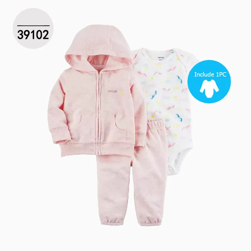 Cotton Baby Set Fashion 6-24M Toddler Boy Girl Spring Autumn Outfit Coat+PP Pants+Bodysuit 3PCs Sets New Baby Cartoon Clothes (5)