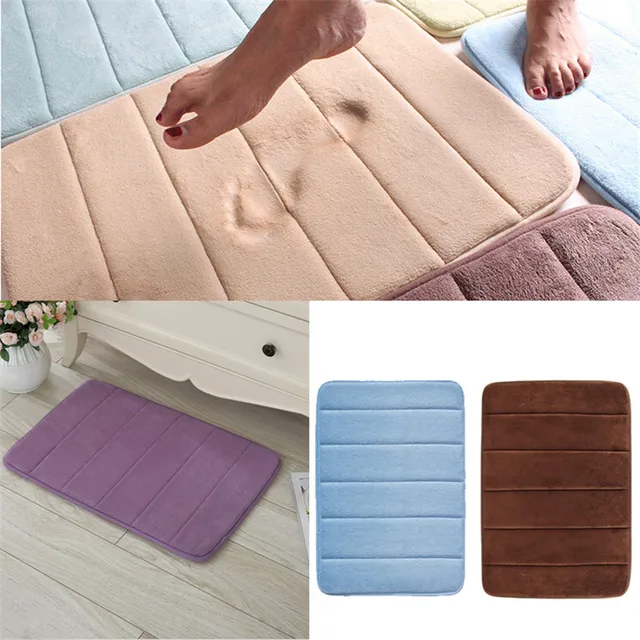 Memory Foam Bath Mat 40*60 Absorbent Slip-resistant Pad Bathroom Bath Mats P0.21