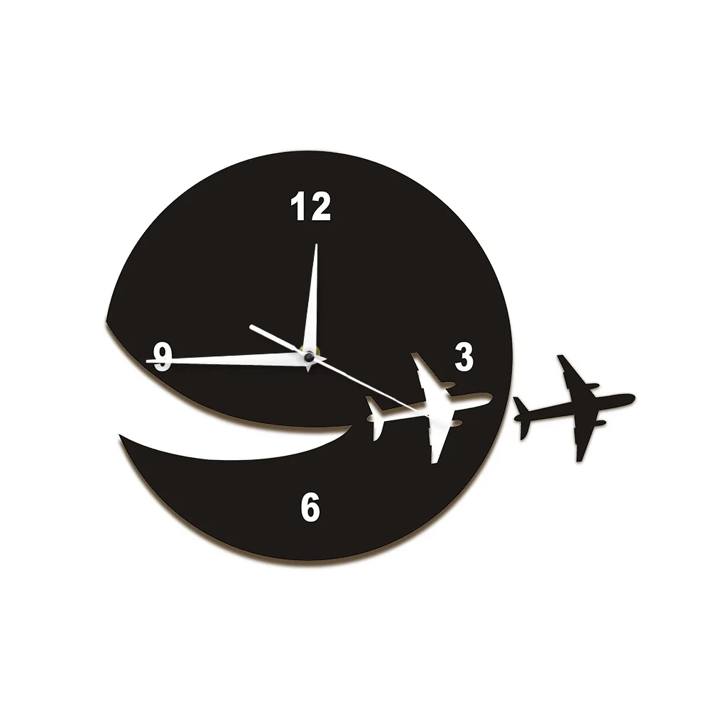 Buy 1Piece My Plane Flew Away Wall Clock Modern Design