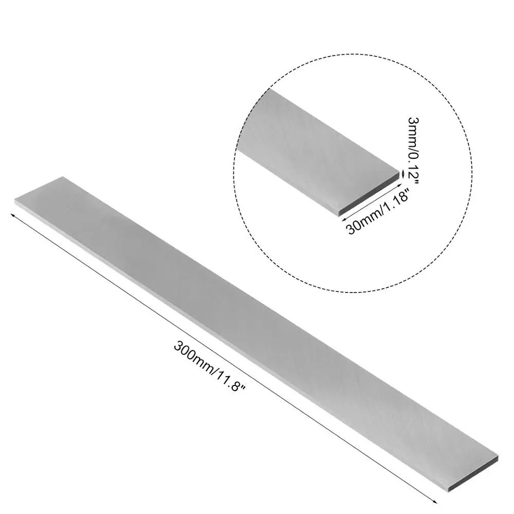 

uxcell Tool Bit HSS Square Lathe Turning Grinder Cutter Mill Blank 2mm 3mm Height 20-50mm Wide 300mm Long High Speed Steel