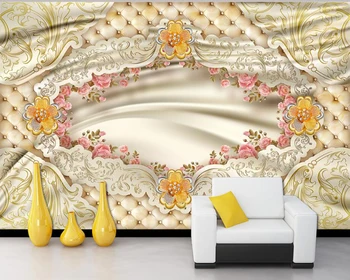 

Luxury Jewelry 3d flower wallpaper papel de parede,living room sofa TV background kitchen KTV bar mural wallpaper for cafe