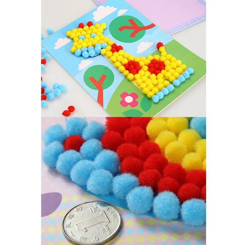 DIY креативный плюшевый ручной работы наклейки детские украшения красочные художественные мероприятия в детском саду мальчики девочки игрушки