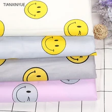 TIIANXINYUE 4 шт. 40*50 см лицо улыбка Хлопок Ткань для лоскутное шитье своими руками дети скатерть в горошек Ткань