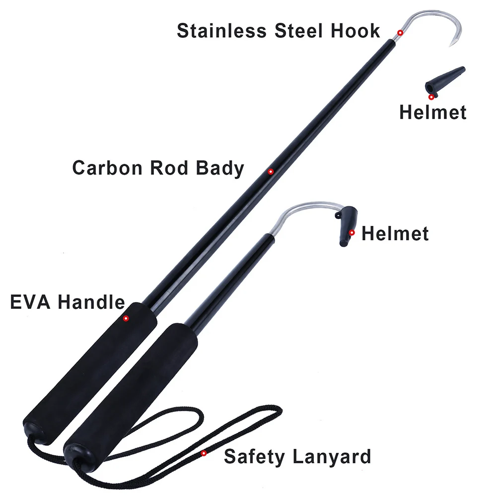 Fishing Gaffs Stainless Steel Gaff Hook for Saltwater Fishing with Non
