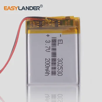 

302530 3.7V 200mAh Rechargeable Li-Polymer Li-ion Battery For GoGear spark MP3 MP4 DVR GPS PDA DVR toys Speaker 293029 332531