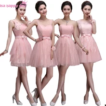 Красивый дизайн с вырезом, элегантные светло-розовые короткие нарядные платья для вечеринок, красивые платья Новое поступление W3382