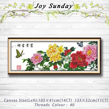 

Wealth and good fortune Home decor Patterns 14CT 11CT Counted Cross Stitch Sets embroidery set Needlework kit Home Decoration