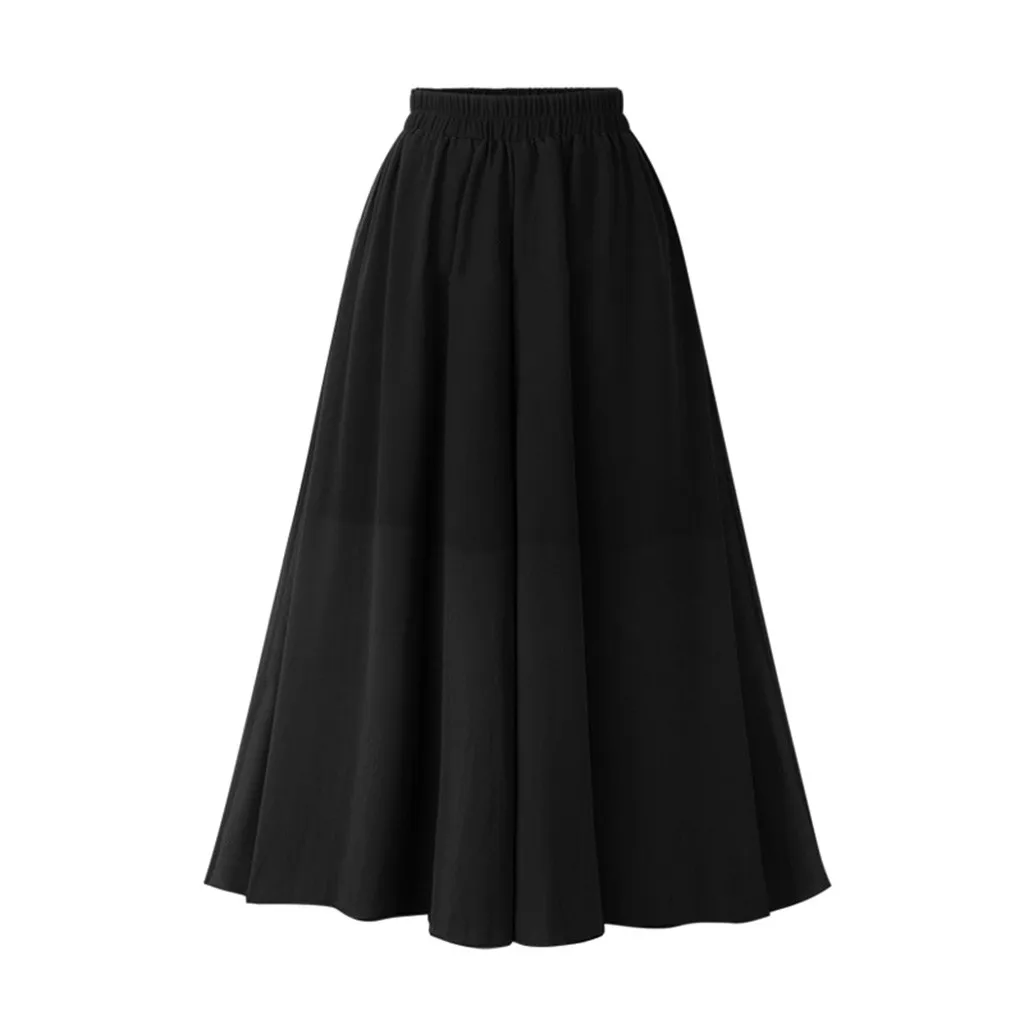 KLV Новая Летняя женская модная Двухслойная юбка Уличная длинная юбка с эластичной резинкой на талии D4