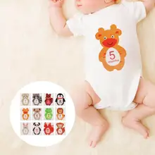 12 шт Новорожденные детские наклейки на каждый месяц ребенок беременная женщина ежемесячная фотография наклейка для 1-12 месяцев вехи воспоминания фото реквизит
