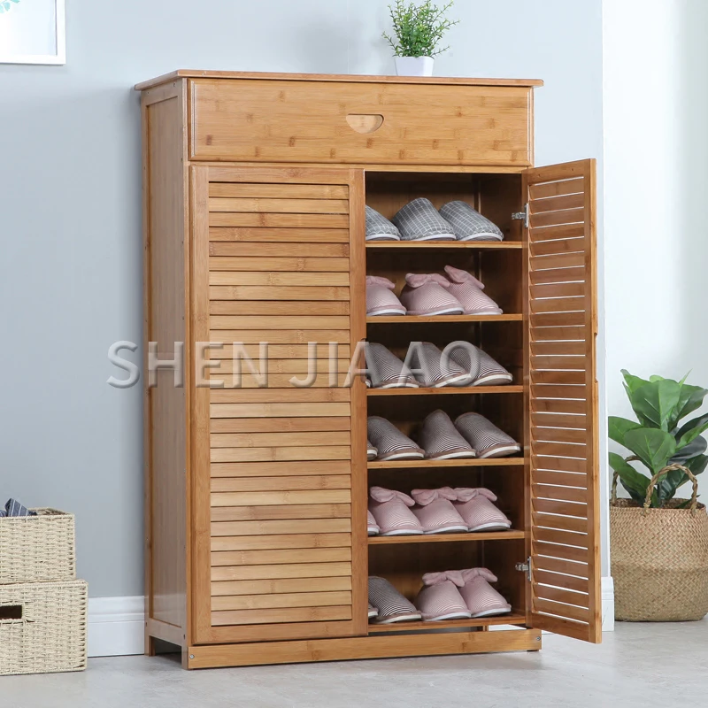 Bamboo Simple Modern Shoe Cabinet Simple Multi Purpose Shoe Rack