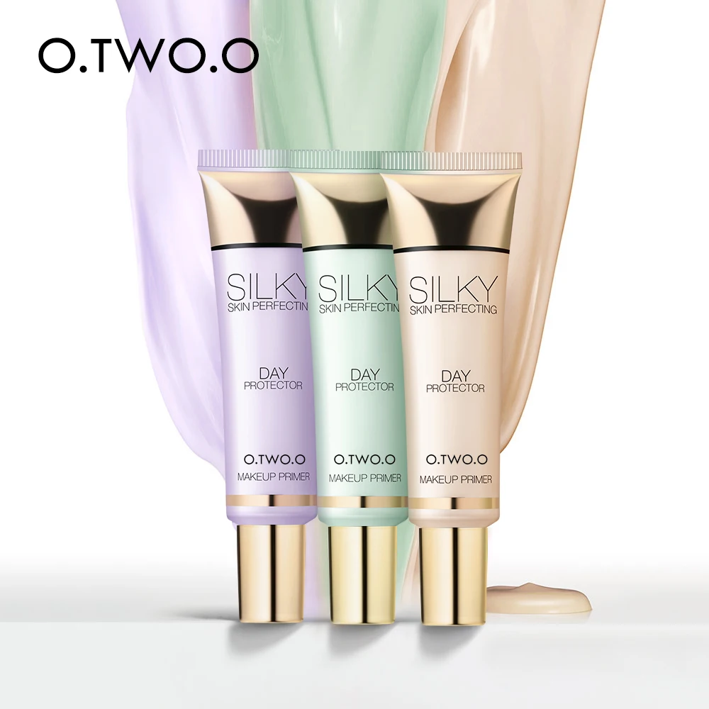 

O.TWO.O 3 Colors Primer Base Soft Cream Brighten Skin Natural Oil Control Face Base Makeup Primer Face Concealer