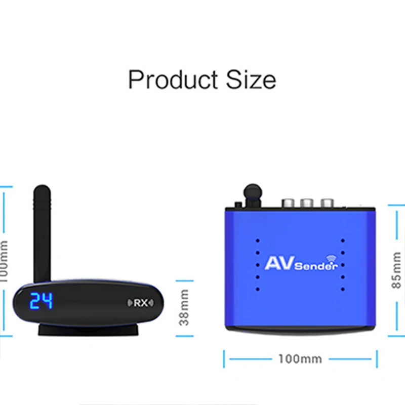  Redamigo 5.8 Ghz Wireless Av Audio Video Trasmettitore Ricevitore 200M Av Trasmettitore Audio Ricev