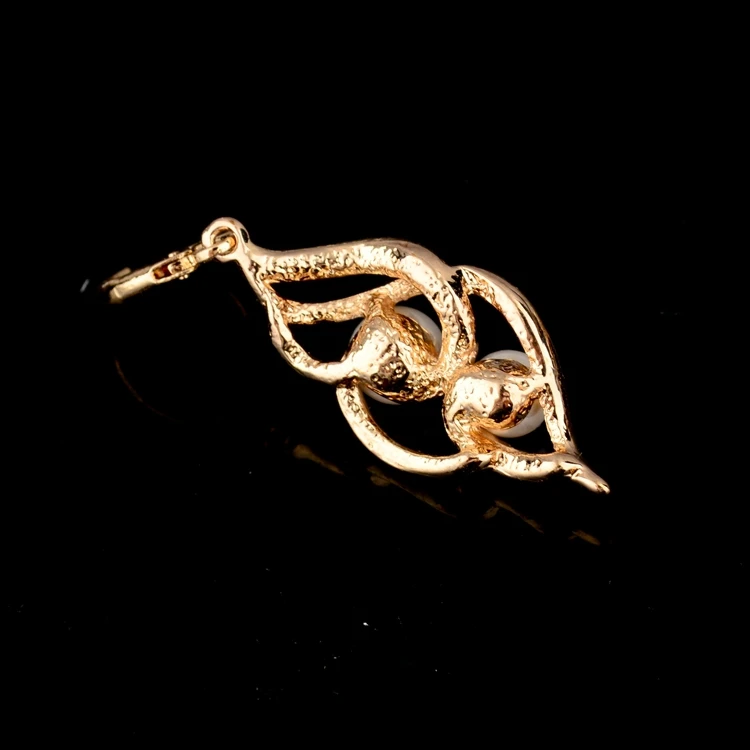 Szelam, Двойные серьги с искусственным жемчугом для женщин, Кристальные золотые Висячие Серьги Brincos, модное ювелирное изделие SER140229