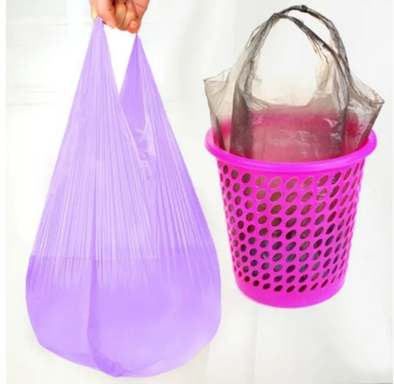 Vest type garbage bag thickened large Household portable Point break