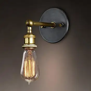

Continental Retro wall lamp quality iron glass wall lamps LED lamps dining room wall lamp suitable for voltage 90-260V