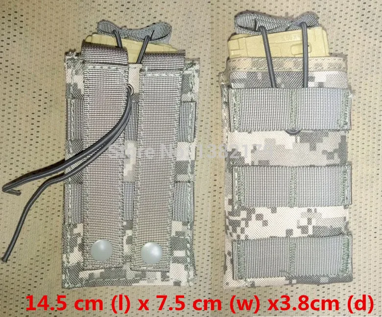 Тактический Molle M4/M16 5,56 мм Mag Открытый Чехол com Shockcord банджи удержание para страйкбол пейнтбол