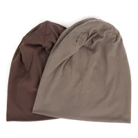 Spring Women Men Unisex Solid Color Slouchy Beanie For Women Fashion Man Caps Turban Skullies Beanies Female Hats Elastic 6