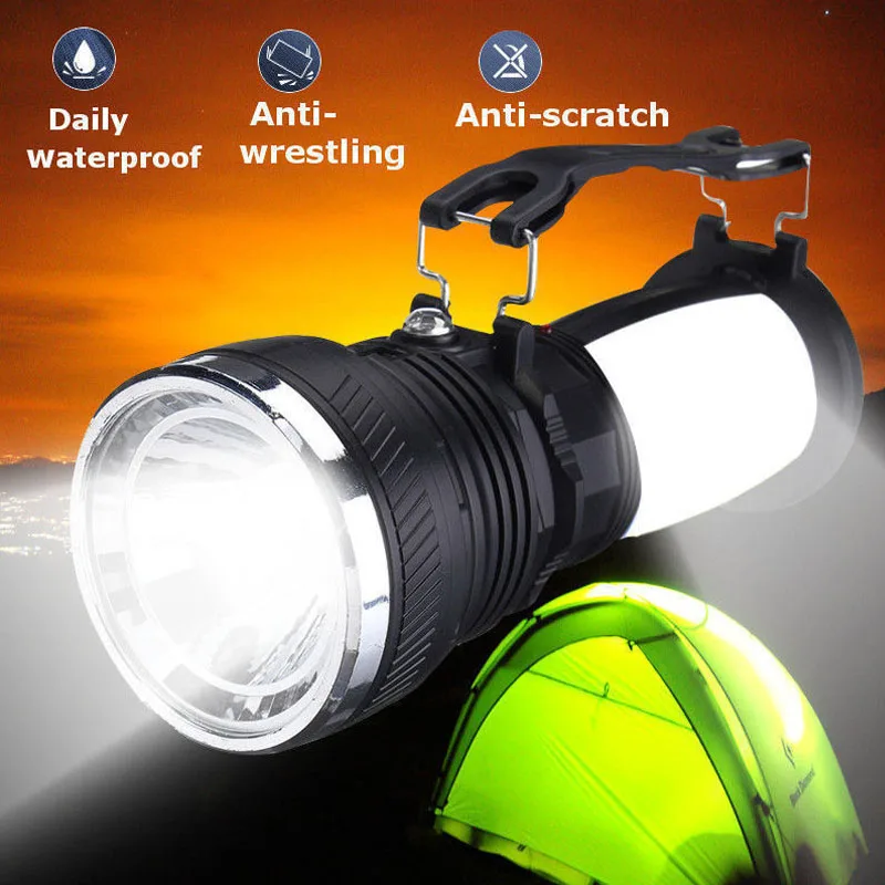 

Solar Power Lamp Rechargeable Battery LED Flashlight Outdoors Camping Tent Light Lantern Lamp HYD88