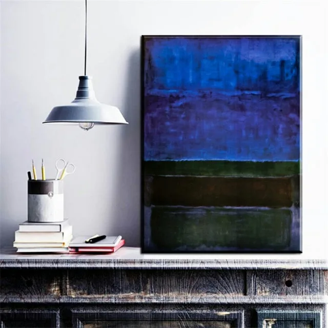 

Mark Rothko Abstract Canvas Oil Painting Unframed Frameless hologram living room Home decor art drawing