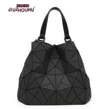 Geometrischen laser schulter handtasche frauen großen Europäischen stil leucht großen kleine taschen mode-frauen hand umhängetasche