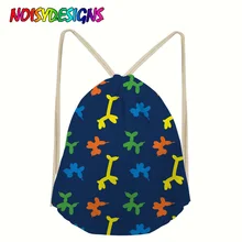 NOISYDESIGNS Balloon Dogs Print School Bag Drawstring Bags Girls Boys Bagpack Mini Backpack Female Satchel Female Rope Custom