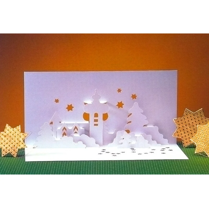 

METAL CUTTING DIES 3D castle mold art cutter Scrapbooking PAPER CRAFTER album punch embossing stencils