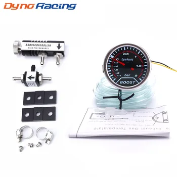 Dynoracing 2 "52mm Car Turbo Boost Gauge -1 ~ 2Bar + Kit Controller Boost Turbo automatico regolabile 1-30 PSI IN cabina