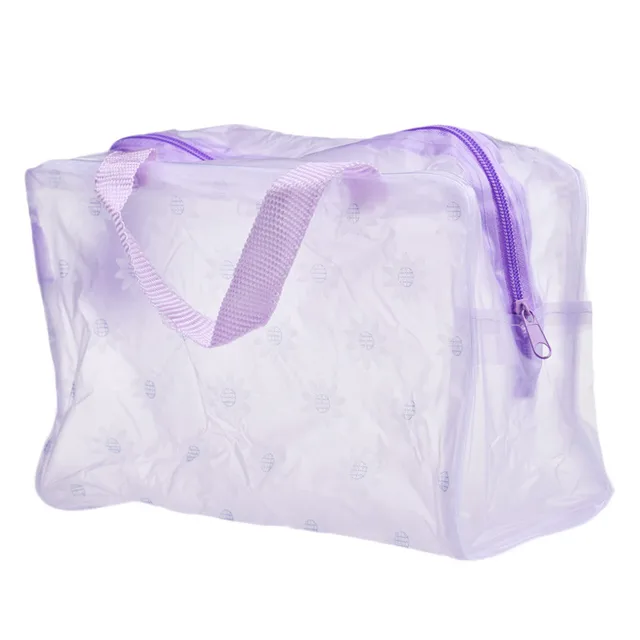 eTya 5 Colors Make Up Organizer Bag Toiletry Bathing Storage Bag women waterproof Transparent Floral PVC Travel cosmetic bag -