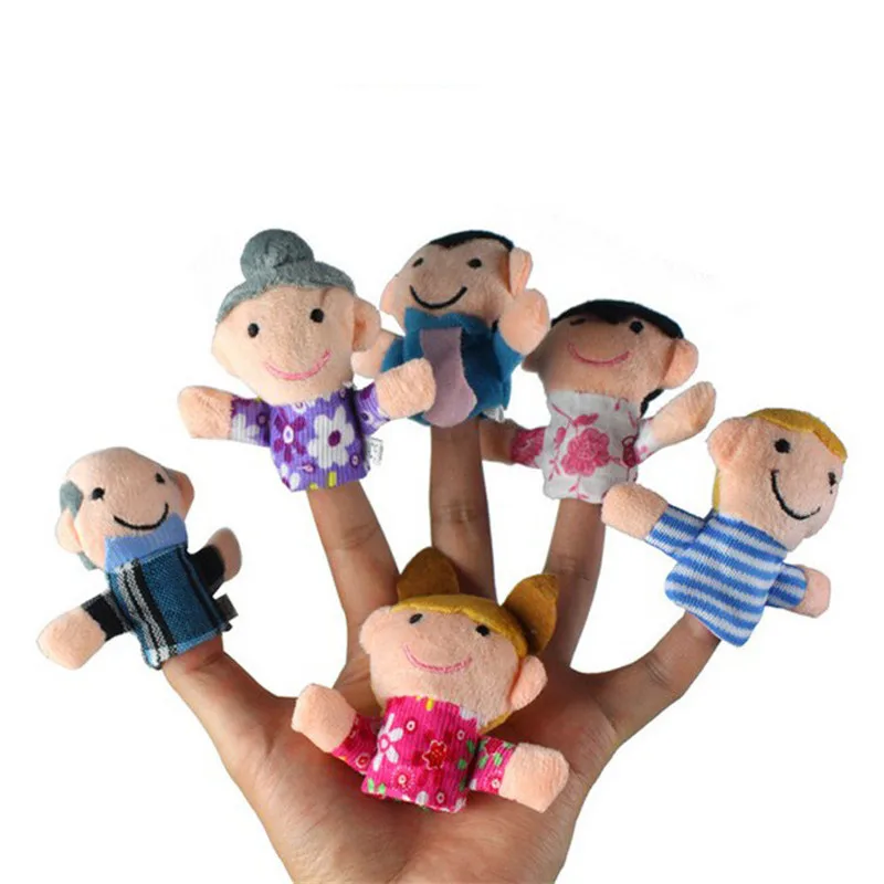 10 шт./лот, Мультяшные животные, бархатные пальчиковые игрушки, пальчиковые куклы, детские тканевые Развивающие детские игрушки, история рук
