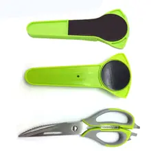 Urijk Tijeras de Cocina Cuchillo Para la Carne de Pescado Pollo Cortador de Múltiples Funciones de Acero Inoxidable Del Hogar Tijeras Con Tapa Magnética