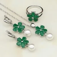 925-Sterling-Silver-Jewelry-Green-Created-Emerald-White-Pearls-Jewelry-Sets-For-Women-Anniversary-Earrings-Pendant.jpg_200x200