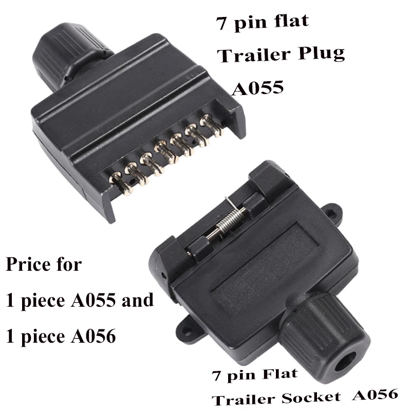 

Trailer Accessories- Australia 7Pin Plastic Plug 12V Flat Socket for Trailer Truck Caravan RV Tractor