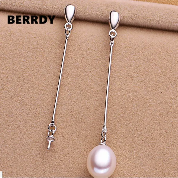 925 Silver Pearl Earrings Settings Drop Earrings Findings Earrings