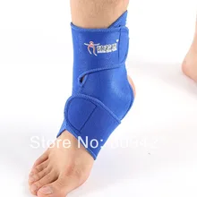 200 шт/партия черный/синий Спорт Баскетбол лодыжки эластичный бандаж поддержка обертывание неопрен Регулируемый