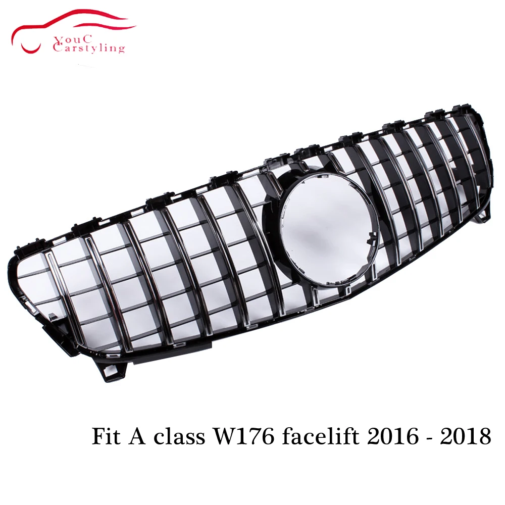 W176 GT решетка передний бампер R гриль для Mercedes A класса facelift 2016 2017 2018 A180 A200 A250 A45 AMG GTR