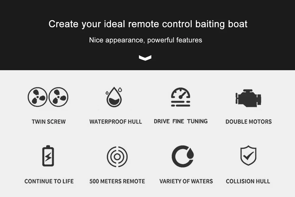 Flytec V500 рыболовная приманка RC лодка рыболокатор 5,4 км/ч Максимальная скорость двойной двигатель большая нагрузка дизайн водонепроницаемые лодки RC игрушки подарки