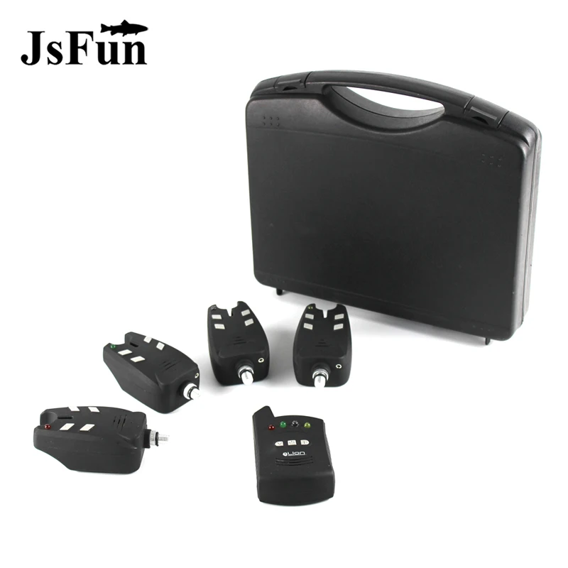 

Fishing Alarm 4+1 Set Adjustable Fish Bite Alarm Fishing Tool with Waterproof Shockproof Storage Box for Carp Fishing PJ79