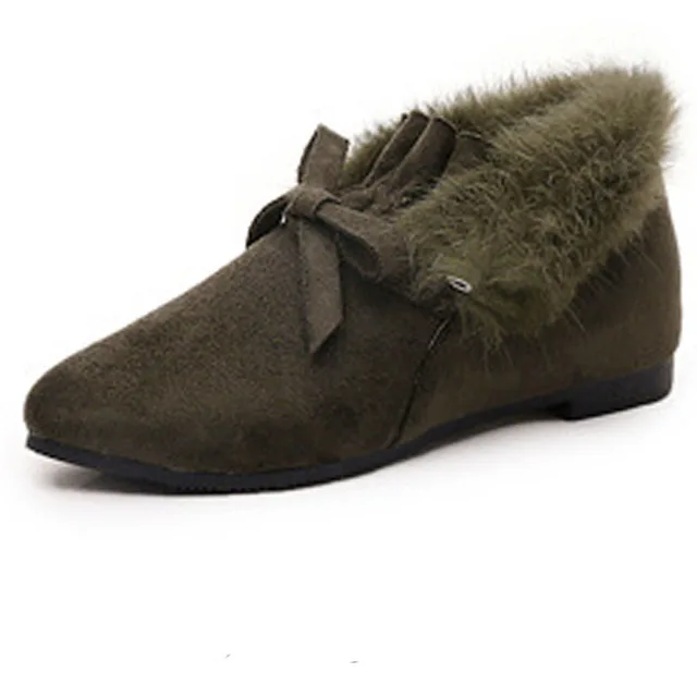 snow faux fur platform slip on loafer