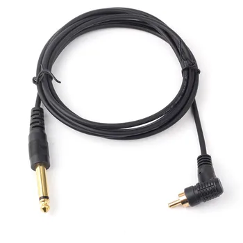

1pc 1.8m Black Copper RCA Tattoo Clip Cord Silicone Right Angle L Type Connector Wires For Rotary Tattoo Machine Power Supply