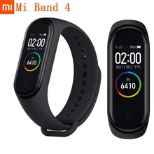 Китайская версия Xiaomi mi Band 4 оригинальная музыка Смарт mi band 4 браслет пульсометр фитнес 135 мАч цветной экран Bluetooth 5,0