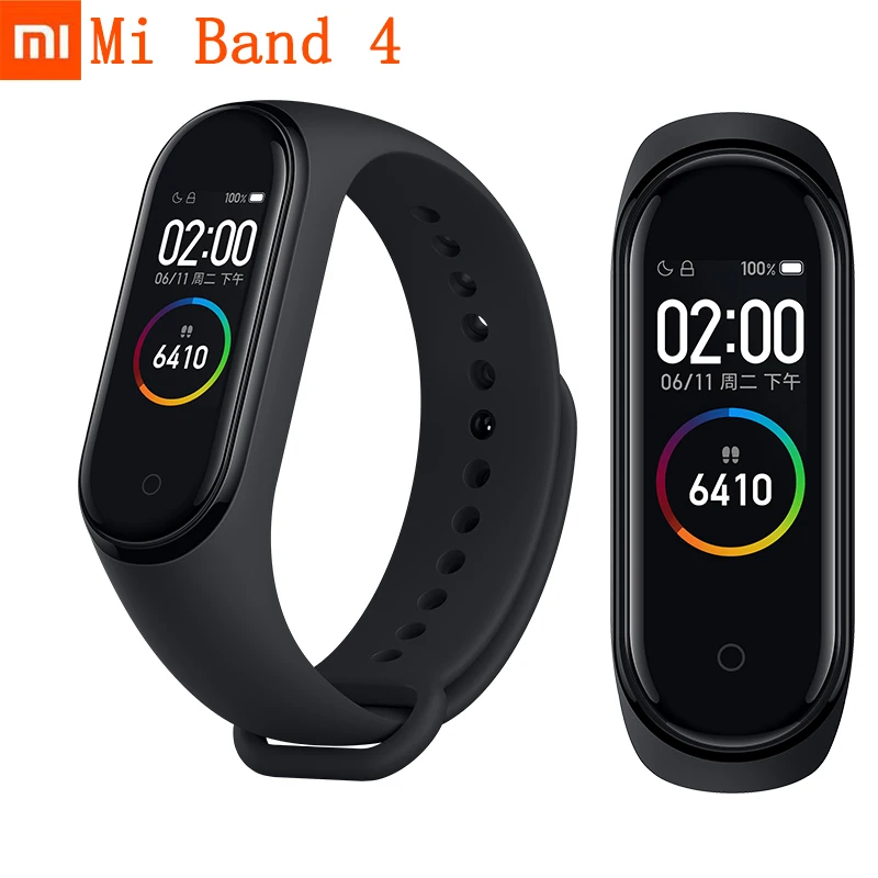Смарт браслет Xiaomi Mi Band 4 смарт с пульсометром 135 мАч цветной экран Bluetooth 5 0