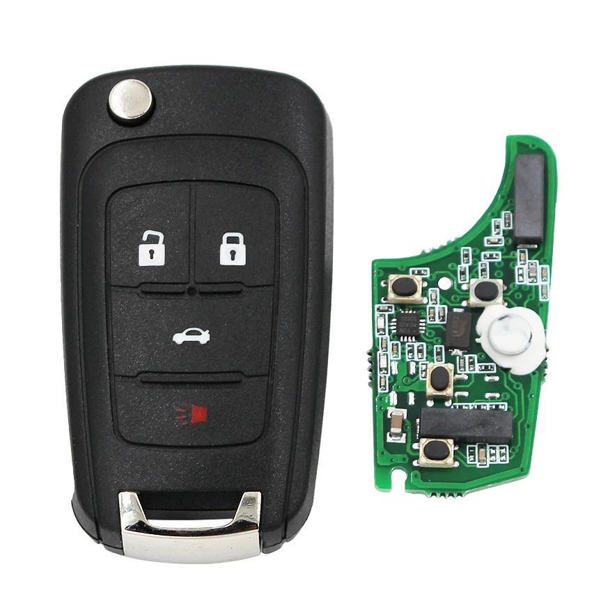 5 шт. х 3+ 1 кнопки без ключа-go складной дистанционный ключ для Chevrolet 433 МГц с 46 чип HU100 очистительные полосы