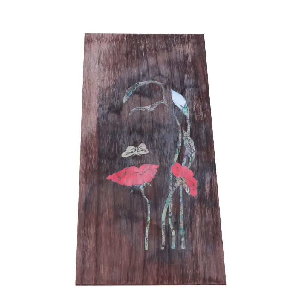 Tooyful Exquisite Rosewood Classical/Acoustic Guitar Head Veneer Plate Flower Pattern Sticker Inaly Musical Instrument Accessory