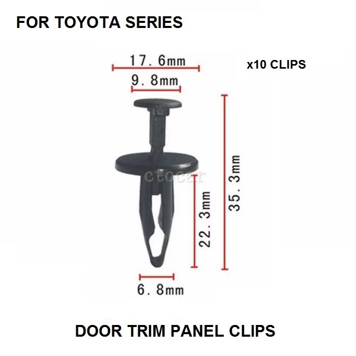 New x10pc For GM Chrysler Body Panel Fastener Retainer Clip For Toyota