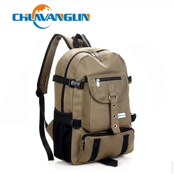 New Fashion arcuate shouider strap zipper solid casual bag male backpack school bag canvas bag designer backpacks for men