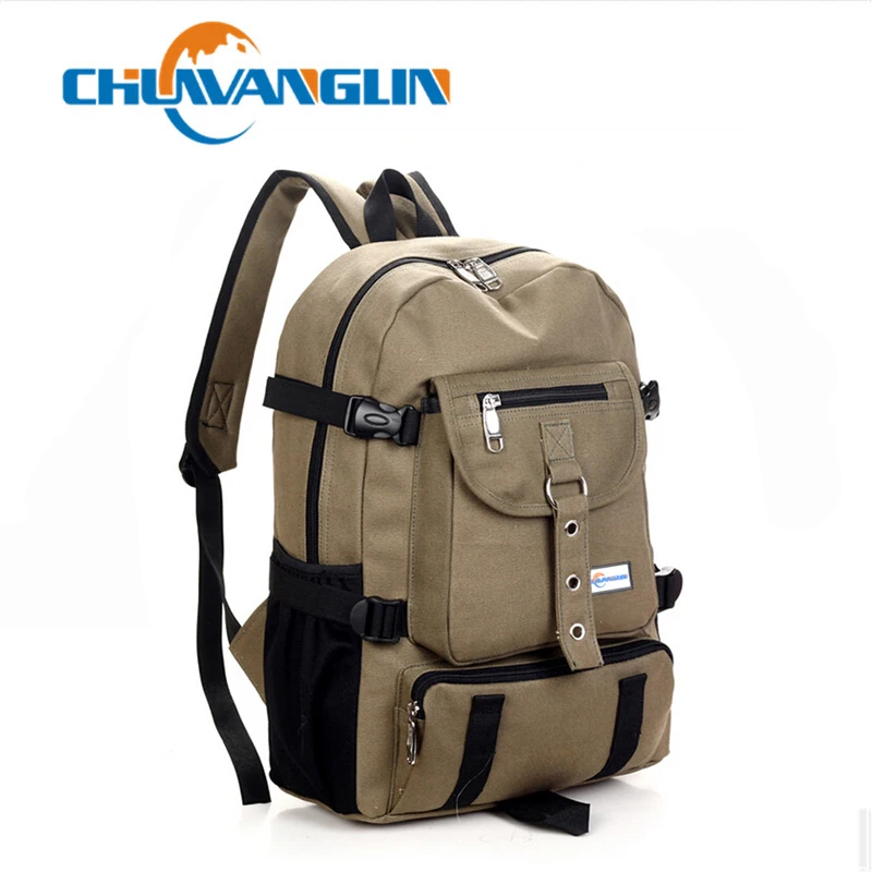 New backpack men Fashion strap zipper solid casual bag male backpack school bag canvas bag designer