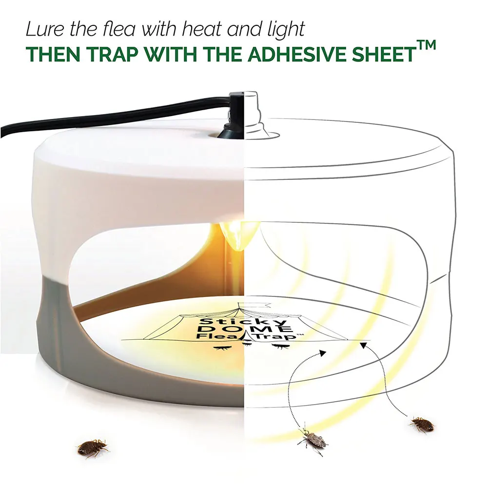 

Flea Killer Light Lamp Trap Sticky Pad Pest Control Odorless Non-toxic For Pet Home DAG-ship